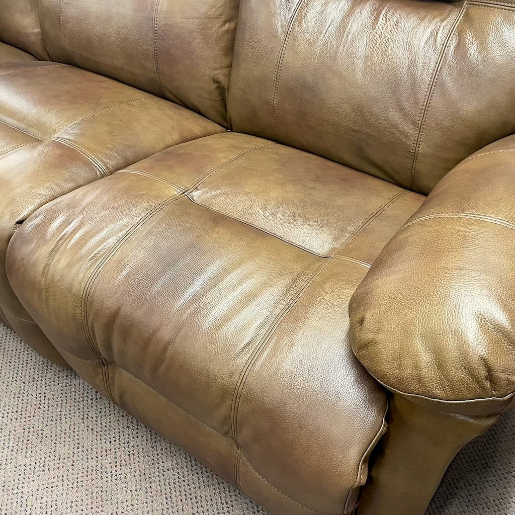 Leather Saddle Zaynah Power Reclining Sofa