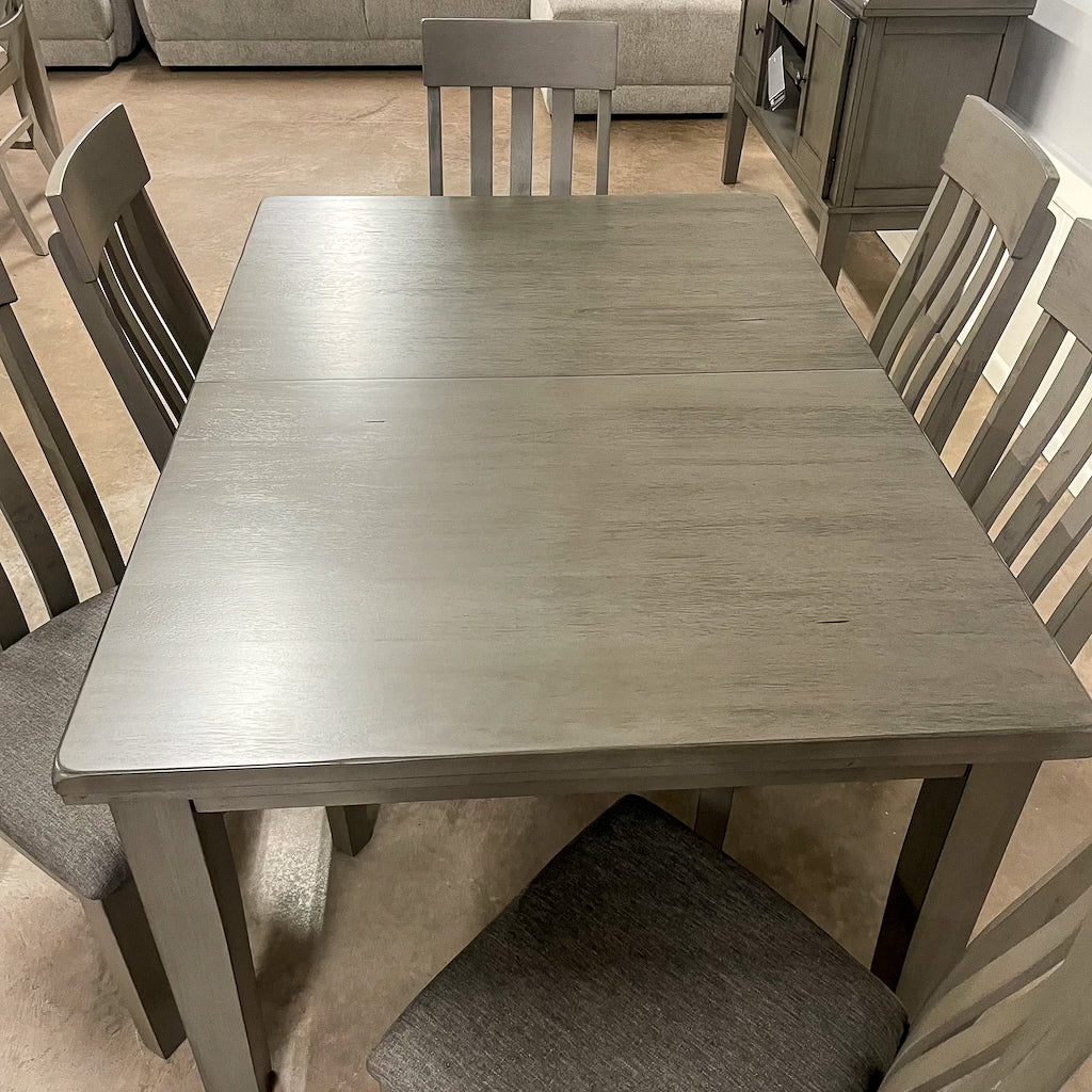 Dark Port Dining Room & 6 Chairs