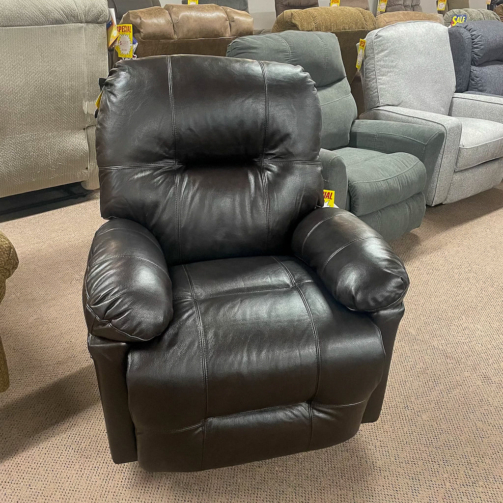 Leather Walnut Zaynah Rocker Recliner