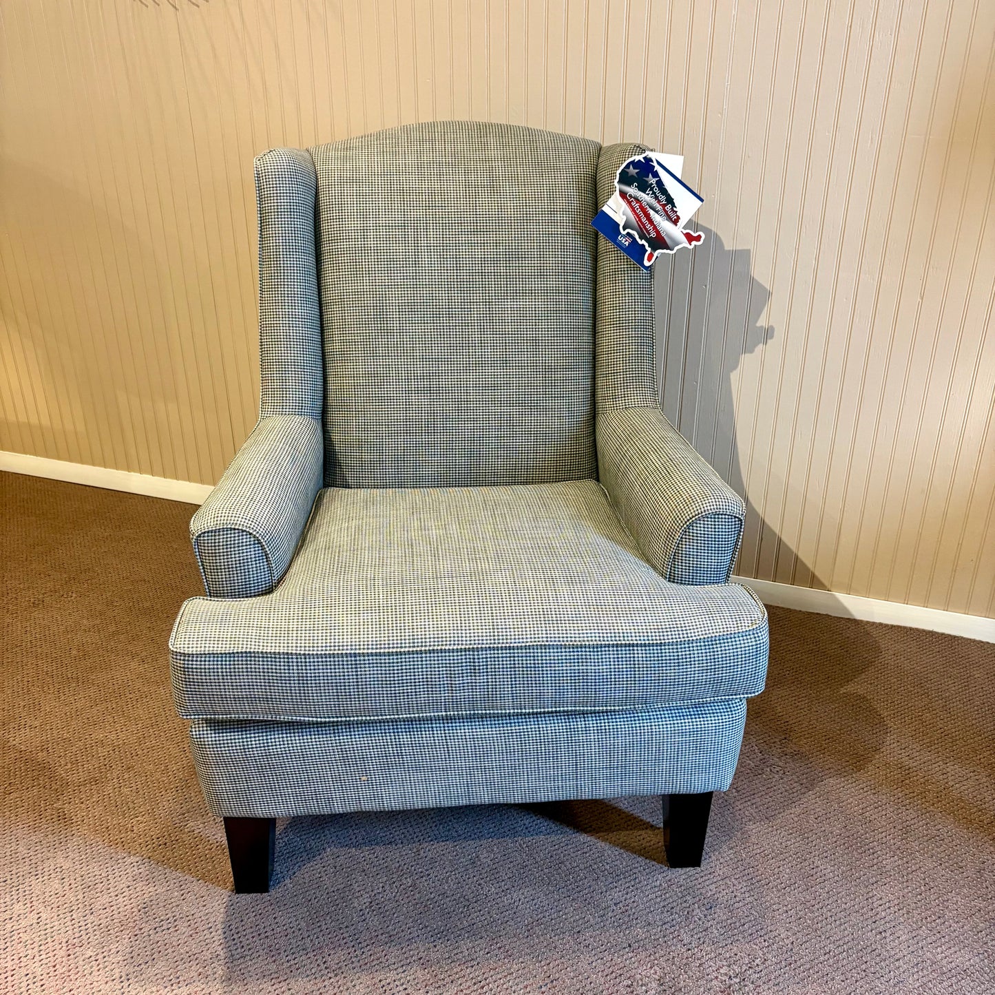 Andrea Peppercorn Wing Back Chair