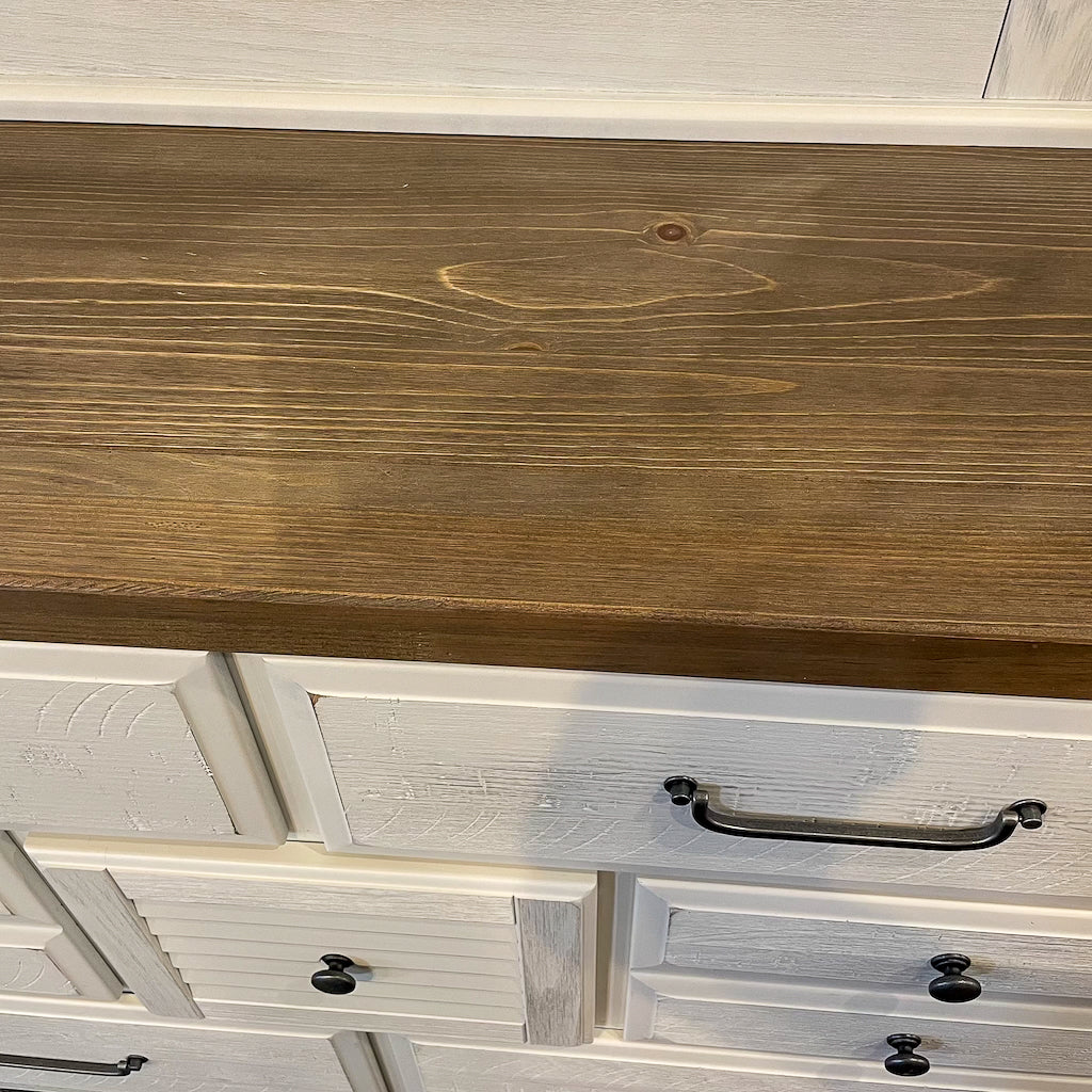 White Arch Dresser & Mirror