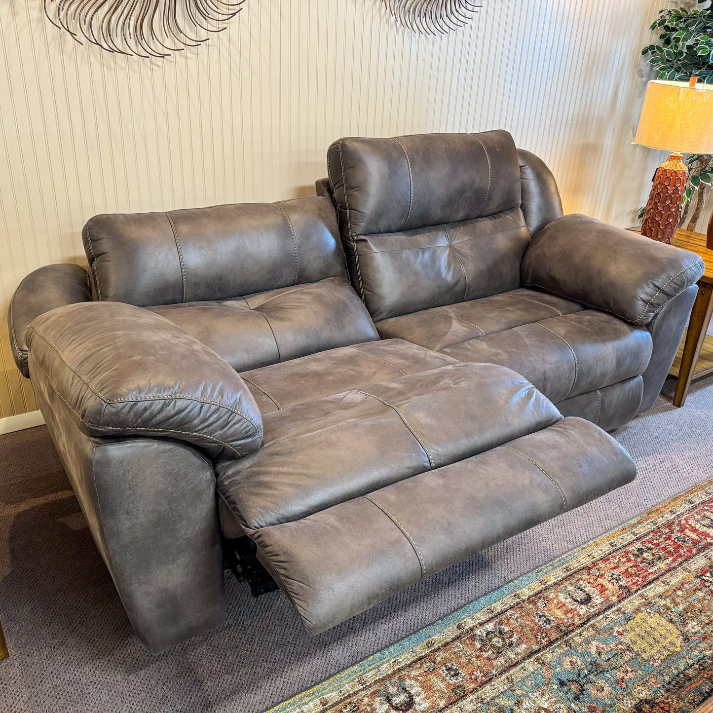 Amity Dusty Power Reclining & Power Headrest Sofa