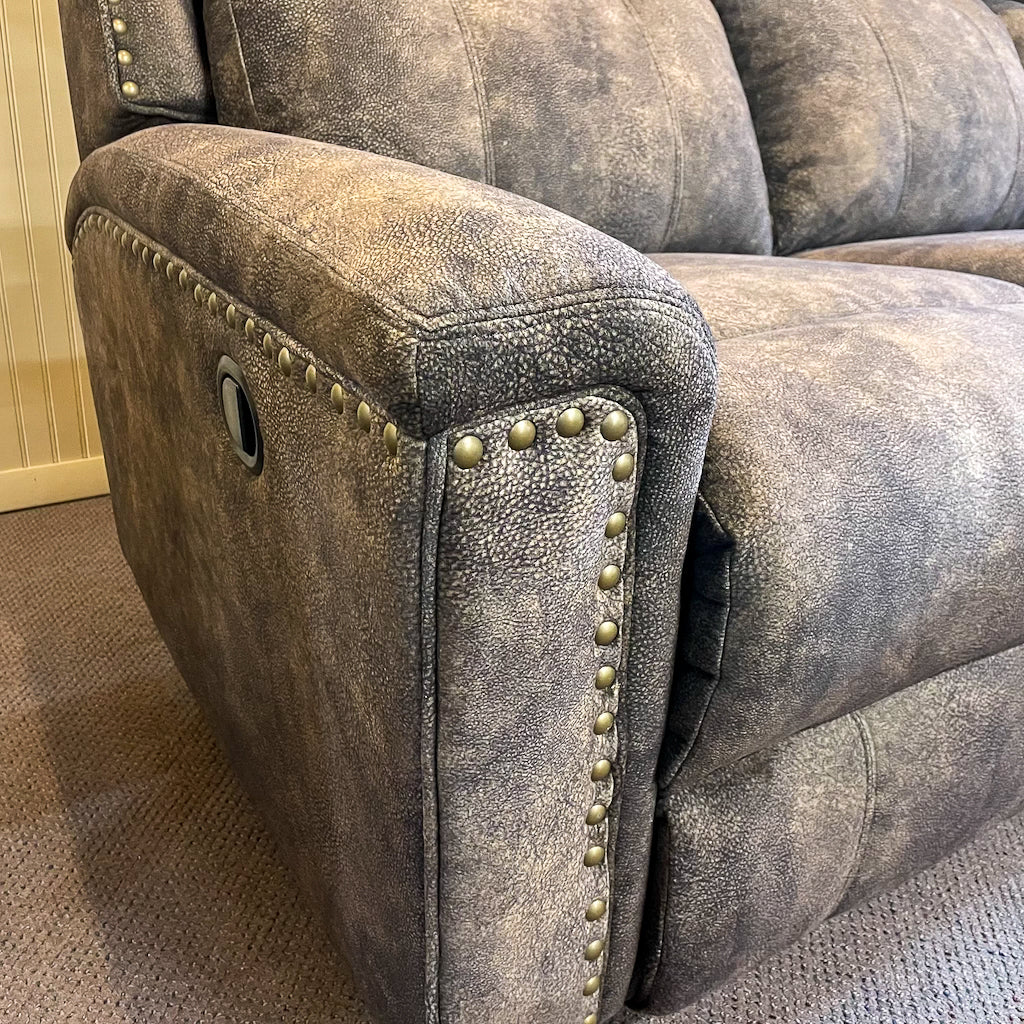 Emerald Wrangler Chocolate Reclining Loveseat