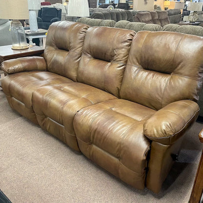 Leather Saddle Zaynah Power Reclining Sofa