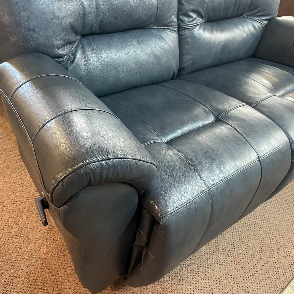 Steel Leather Unity Loveseat
