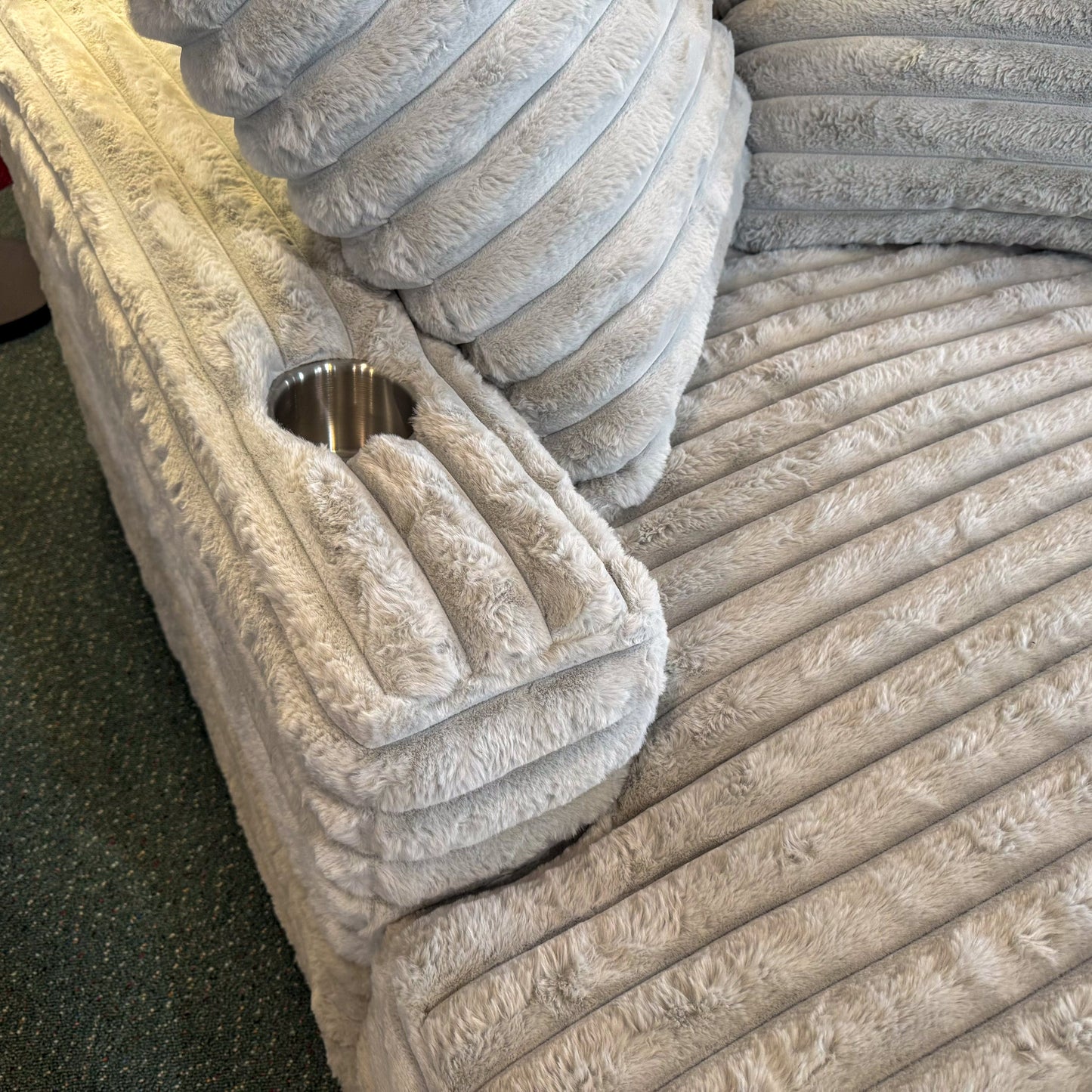 Gray Casual Chaise Accent Chair with Throw Pillows Chair