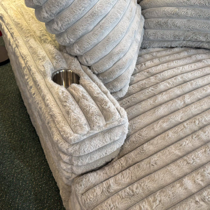 Gray Casual Chaise Accent Chair with Throw Pillows Chair