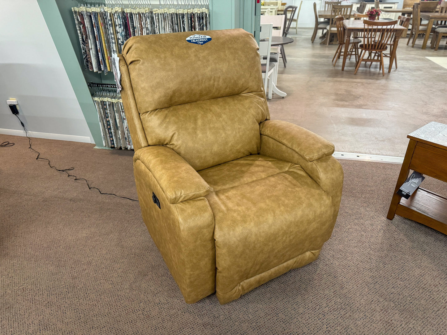 Maverly Pecan Power Recliner With Power Headrest