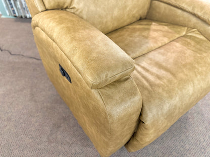 Maverly Pecan Power Recliner With Power Headrest