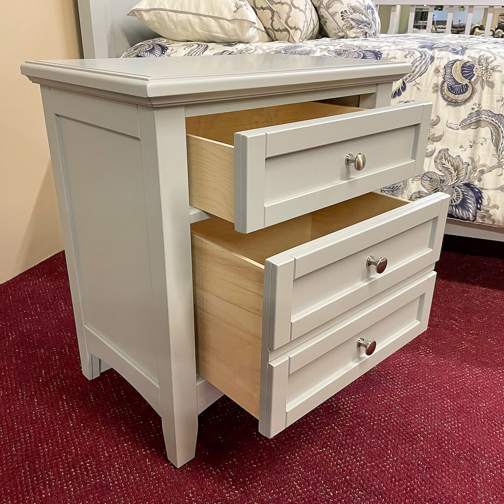 Moe Gray 2-Drawer Nightstand