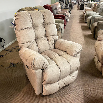 Brosmer Beige Power Recliner With Power Headrest