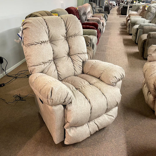 Brosmer Beige Power Recliner With Power Headrest