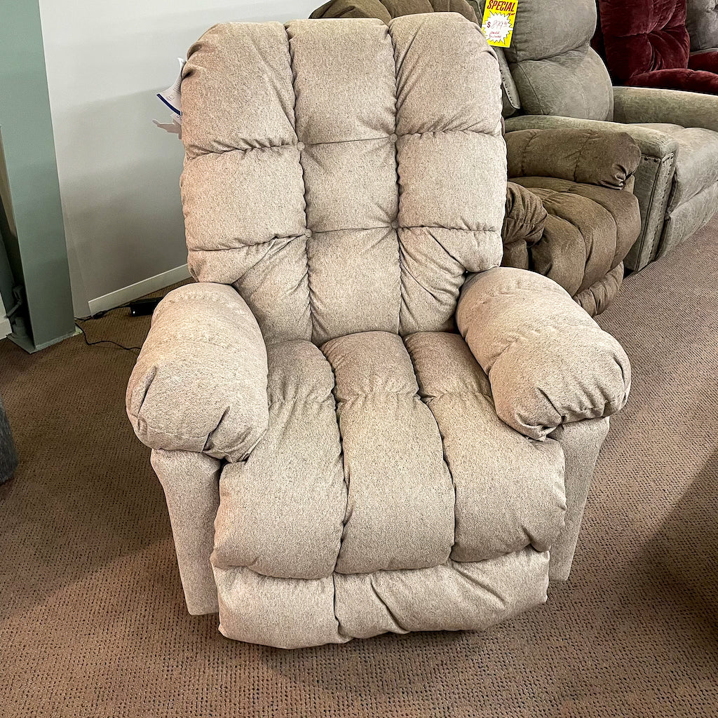 Brosmer Beige Power Recliner With Power Headrest