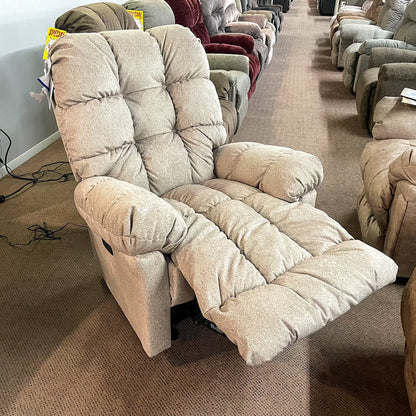 Brosmer Beige Power Recliner With Power Headrest