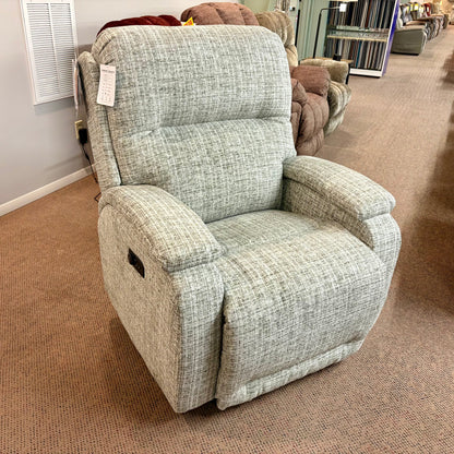 Maverly Pewter Power Recliner with Power Headrest/ Heat & Massage