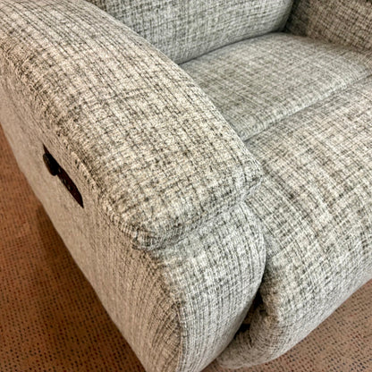 Maverly Pewter Power Recliner with Power Headrest/ Heat & Massage