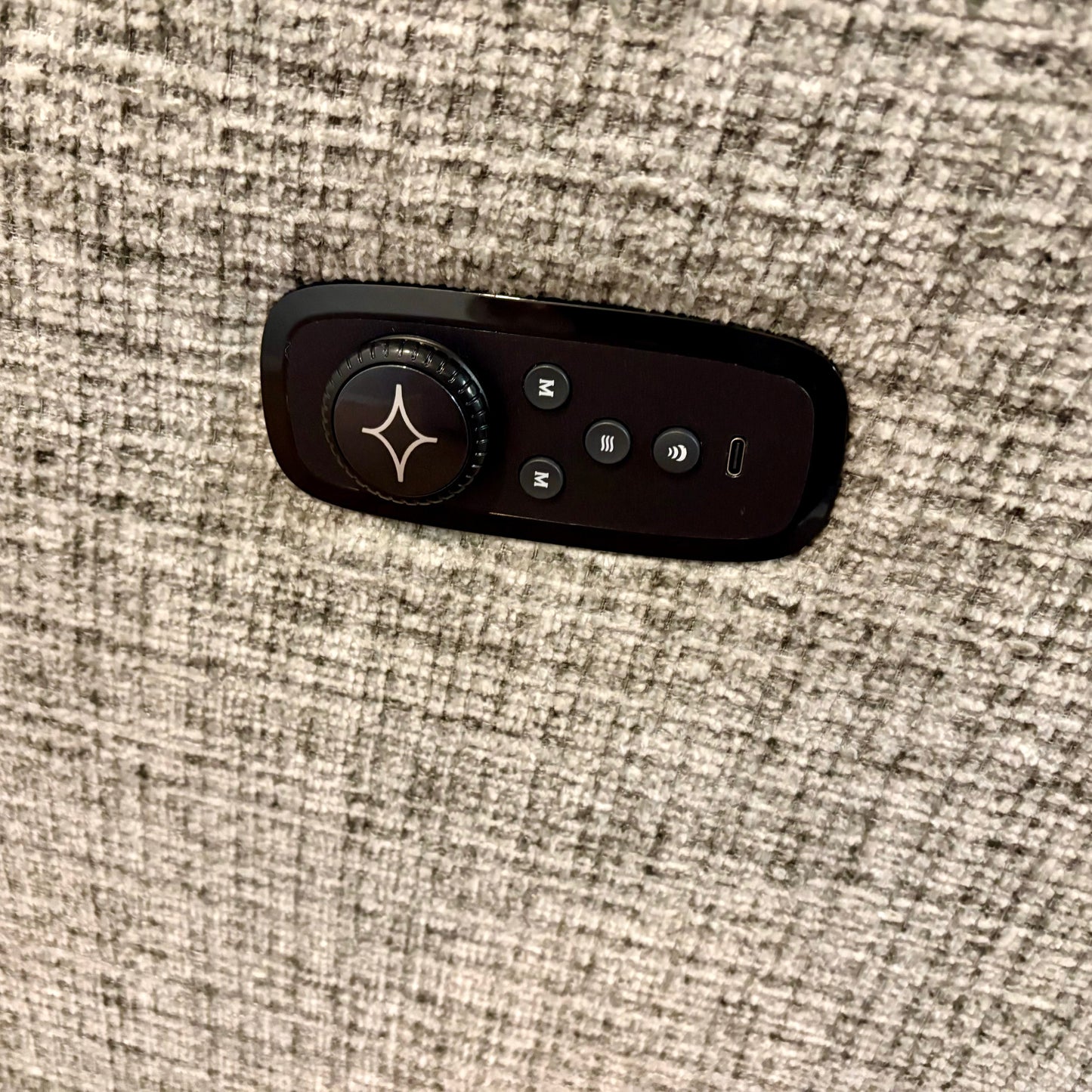 Maverly Pewter Power Recliner with Power Headrest/ Heat & Massage