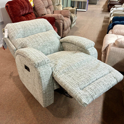 Maverly Pewter Power Recliner with Power Headrest/ Heat & Massage