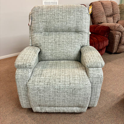 Maverly Pewter Power Recliner with Power Headrest/ Heat & Massage