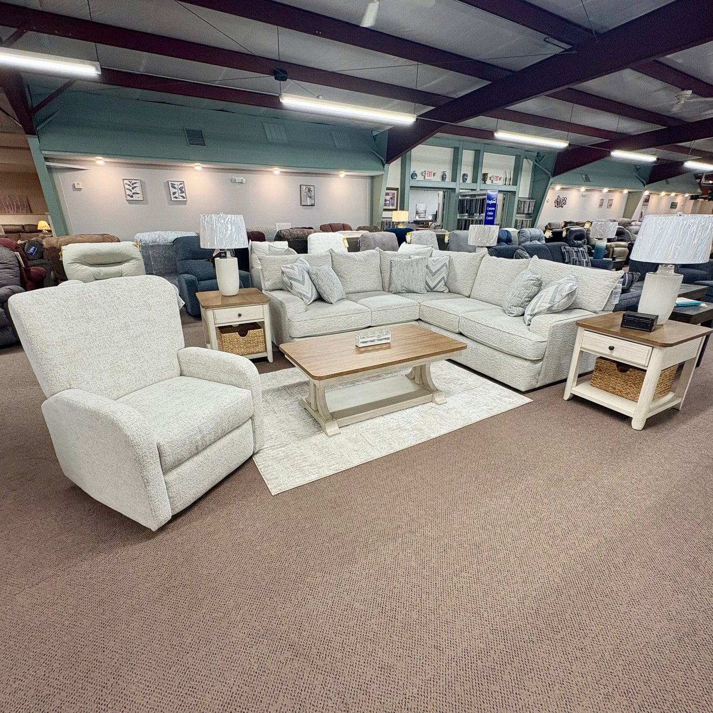 Anderson Living Large White Sectional