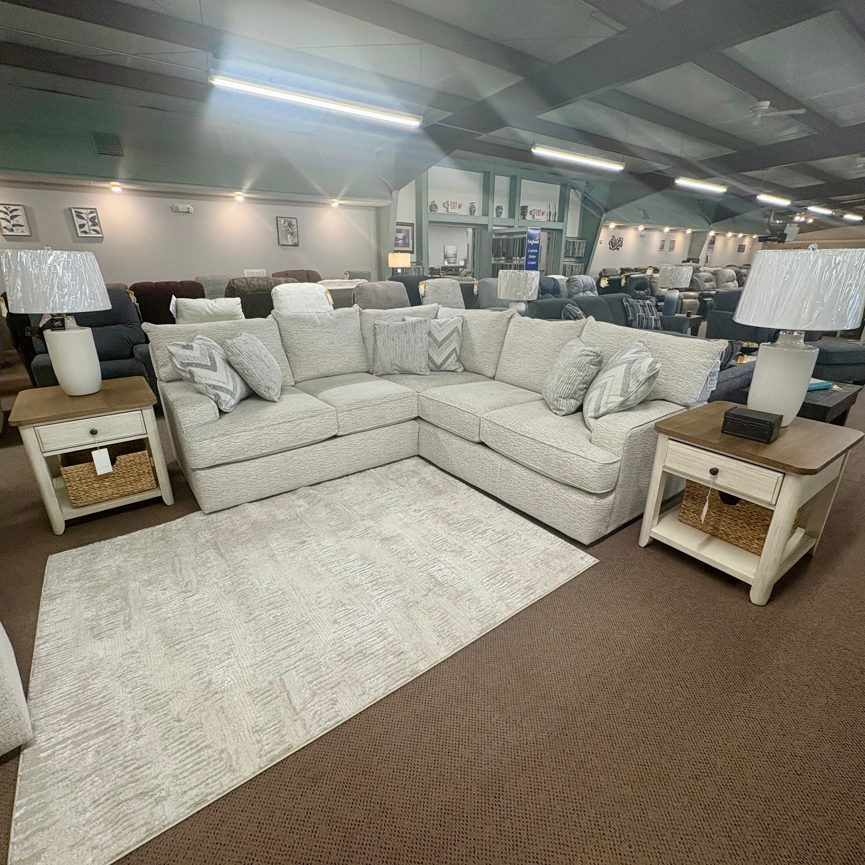 Anderson Living Large White Sectional