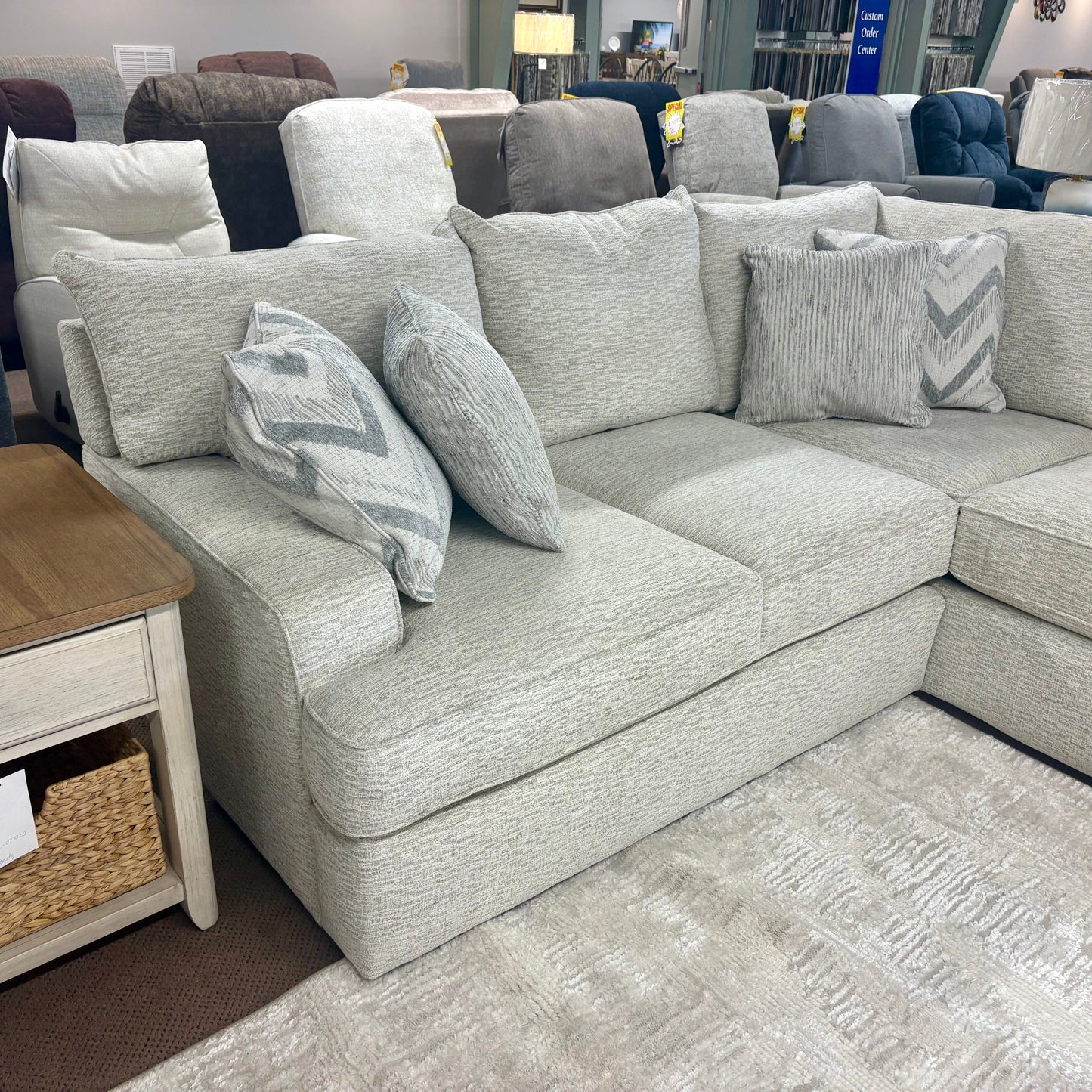 Anderson Living Large White Sectional