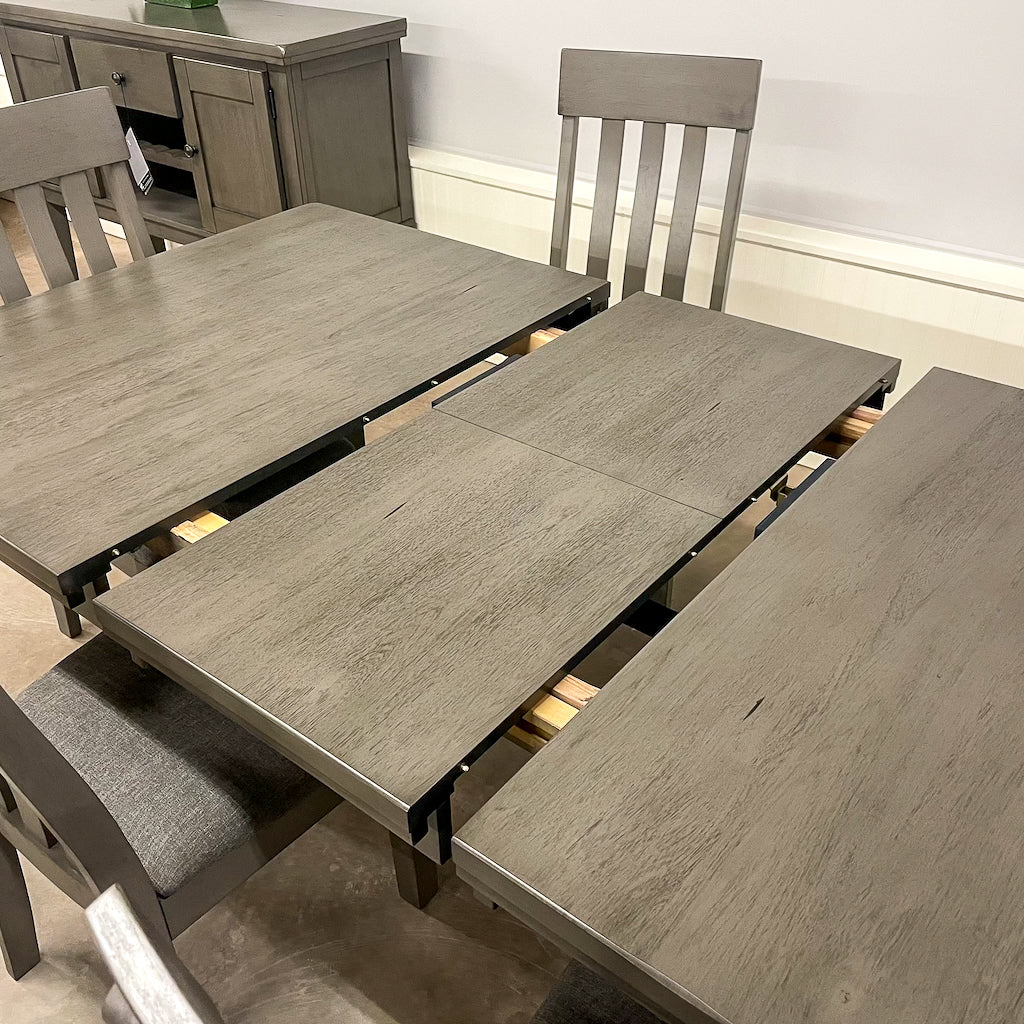 Dark Port Dining Room & 6 Chairs