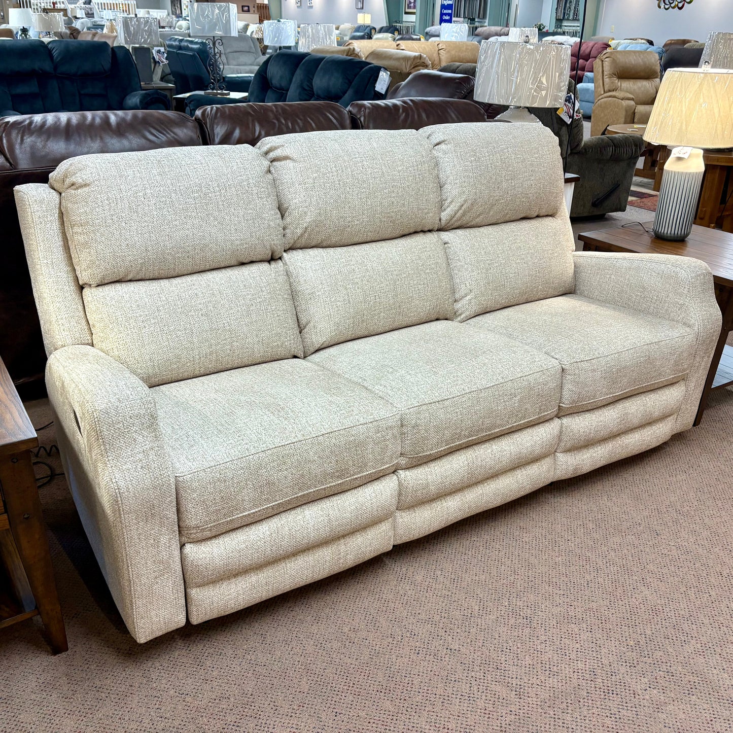 England McLovin Oatmeal Power Reclining Sofa