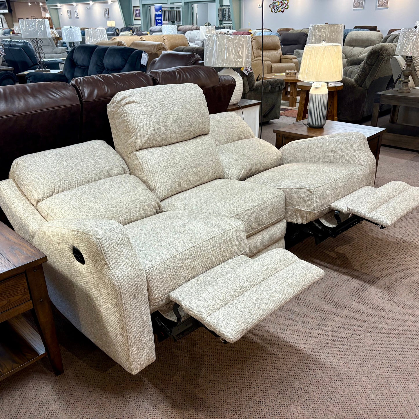 England McLovin Oatmeal Power Reclining Sofa