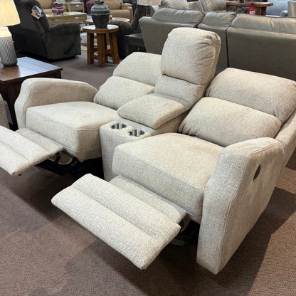 McLovin Oatmeal Power Reclining Loveseat