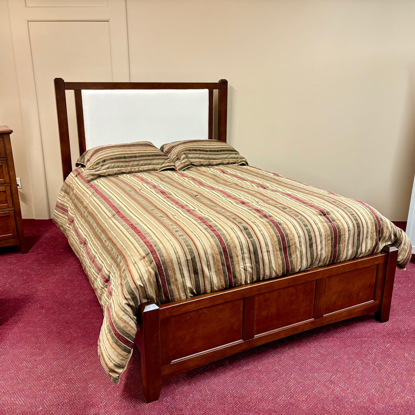 Moe Cherry Upholstered Bed