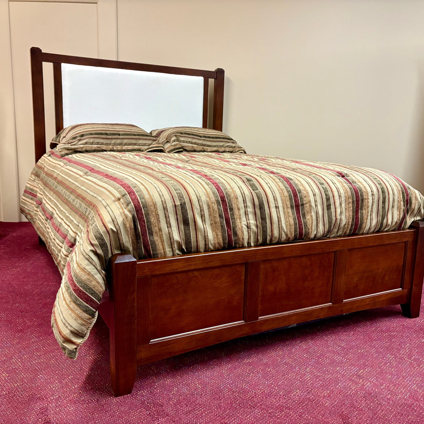 Moe Cherry Upholstered Bed
