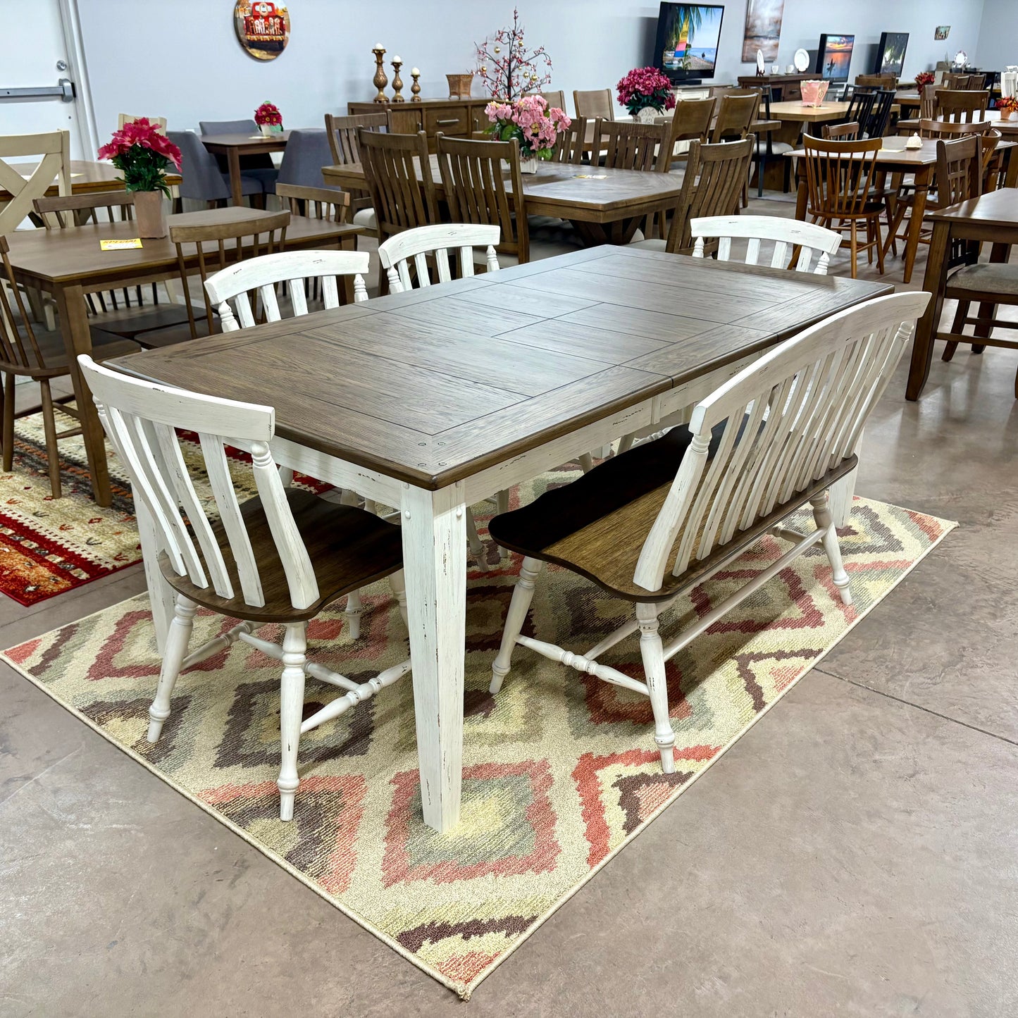 Al Fresco Rectangular Table, 4 Chairs & Bench