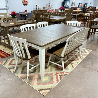 Al Fresco Rectangular Table, 4 Chairs & Bench