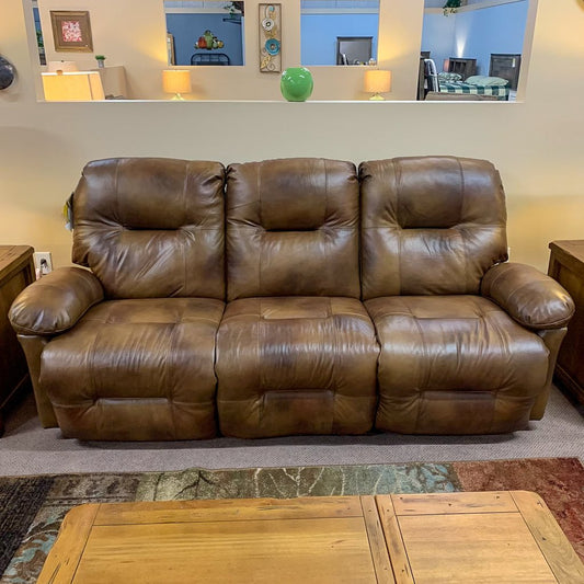 Leather Saddle Zaynah Power Reclining Sofa