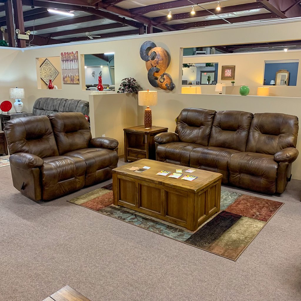 Leather Saddle Zaynah Power Reclining Sofa