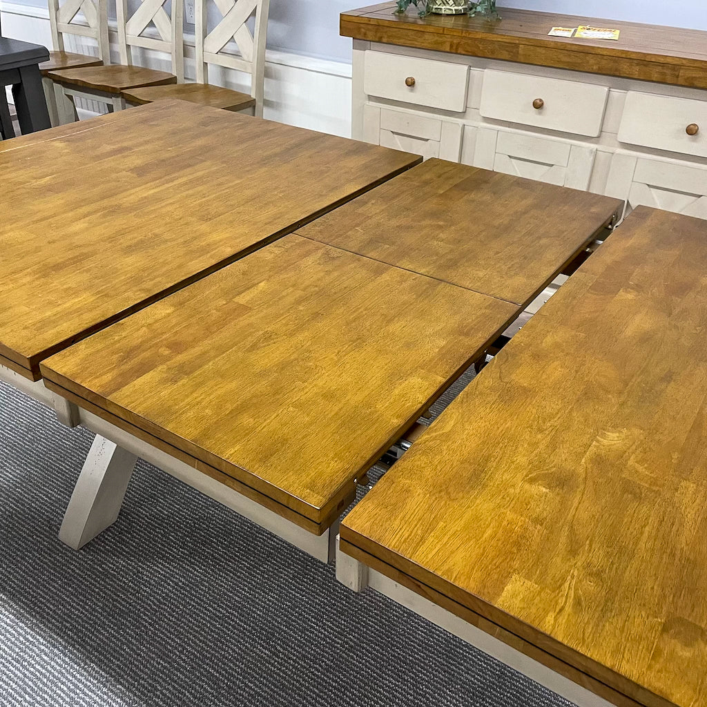 Quinton Pedestal Table & 6 Chairs