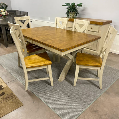 Quinton Pedestal Table & 6 Chairs