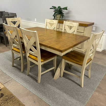 Quinton Pedestal Table & 6 Chairs