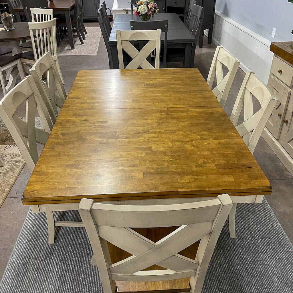 Quinton Pedestal Table & 6 Chairs