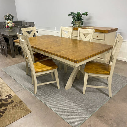 Quinton Pedestal Table & 6 Chairs