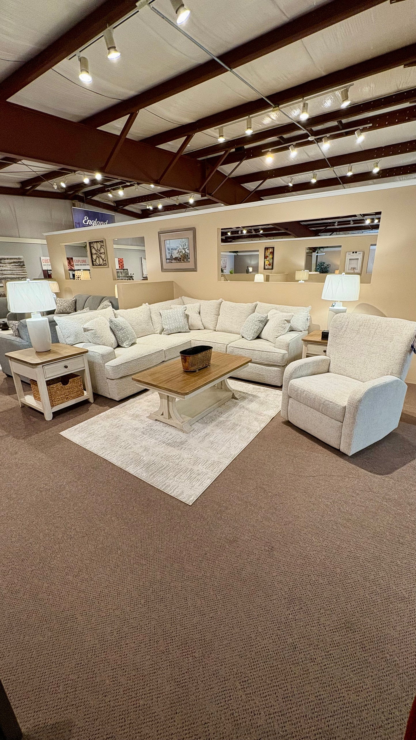 Anderson Living Large White Sectional