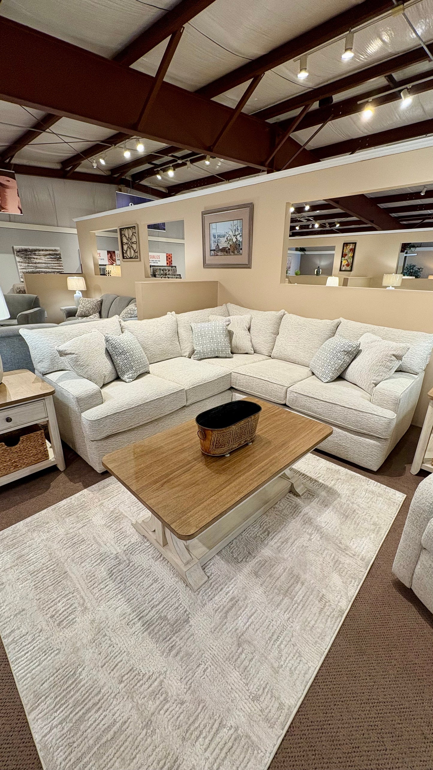 Anderson Living Large White Sectional