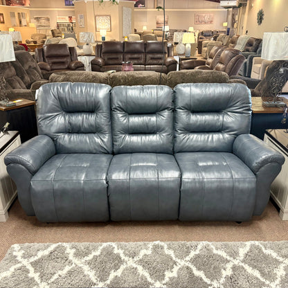 Steel Leather Unity Power Reclining Sofa & Console Loveseat