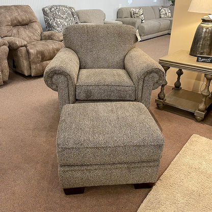 Monroe Urban Walnut Standard Ottoman