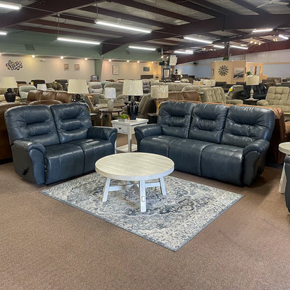 Steel Leather Unity Loveseat