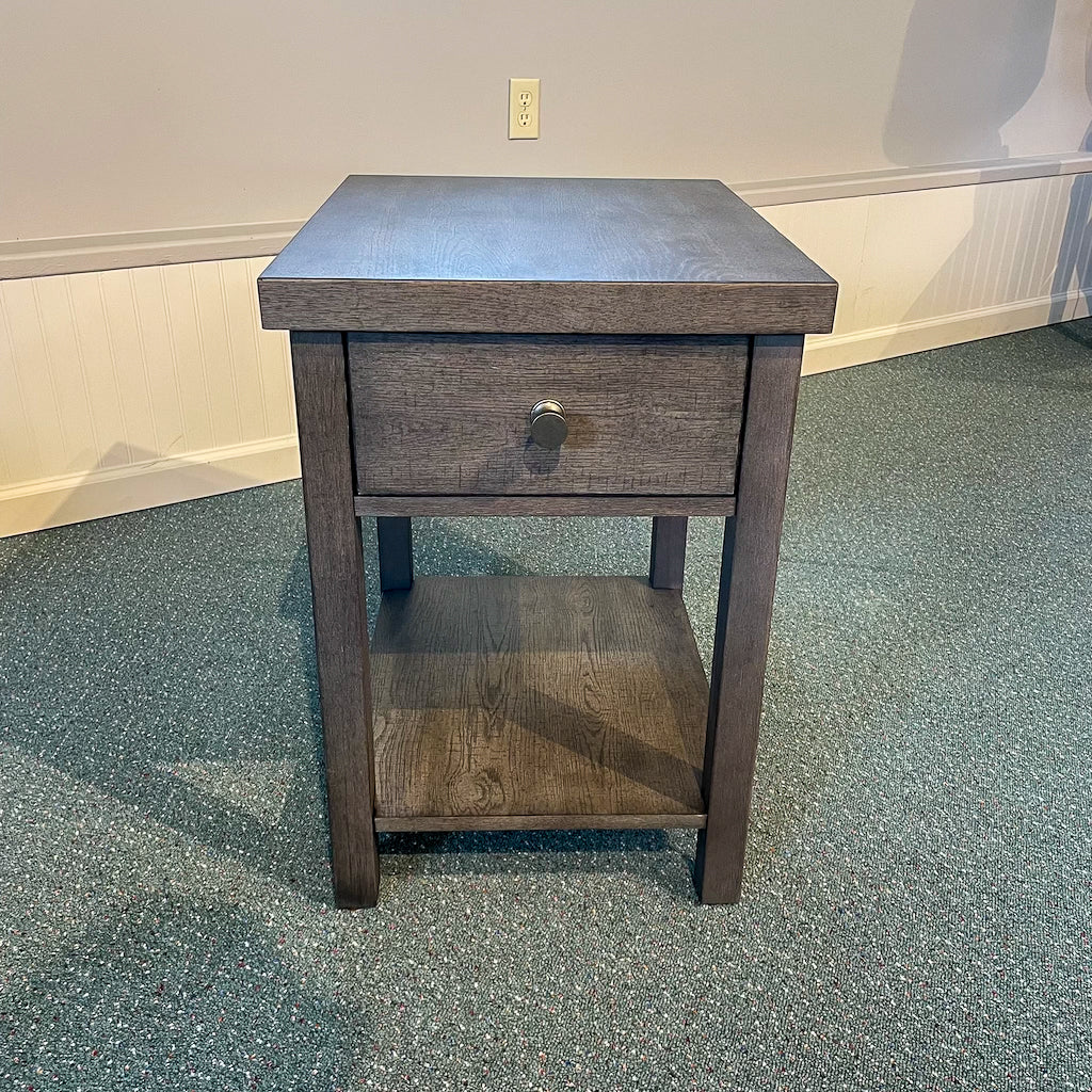 Modern Gray Farmhouse End Table