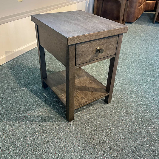 Modern Gray Farmhouse End Table