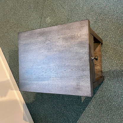 Modern Gray Farmhouse End Table