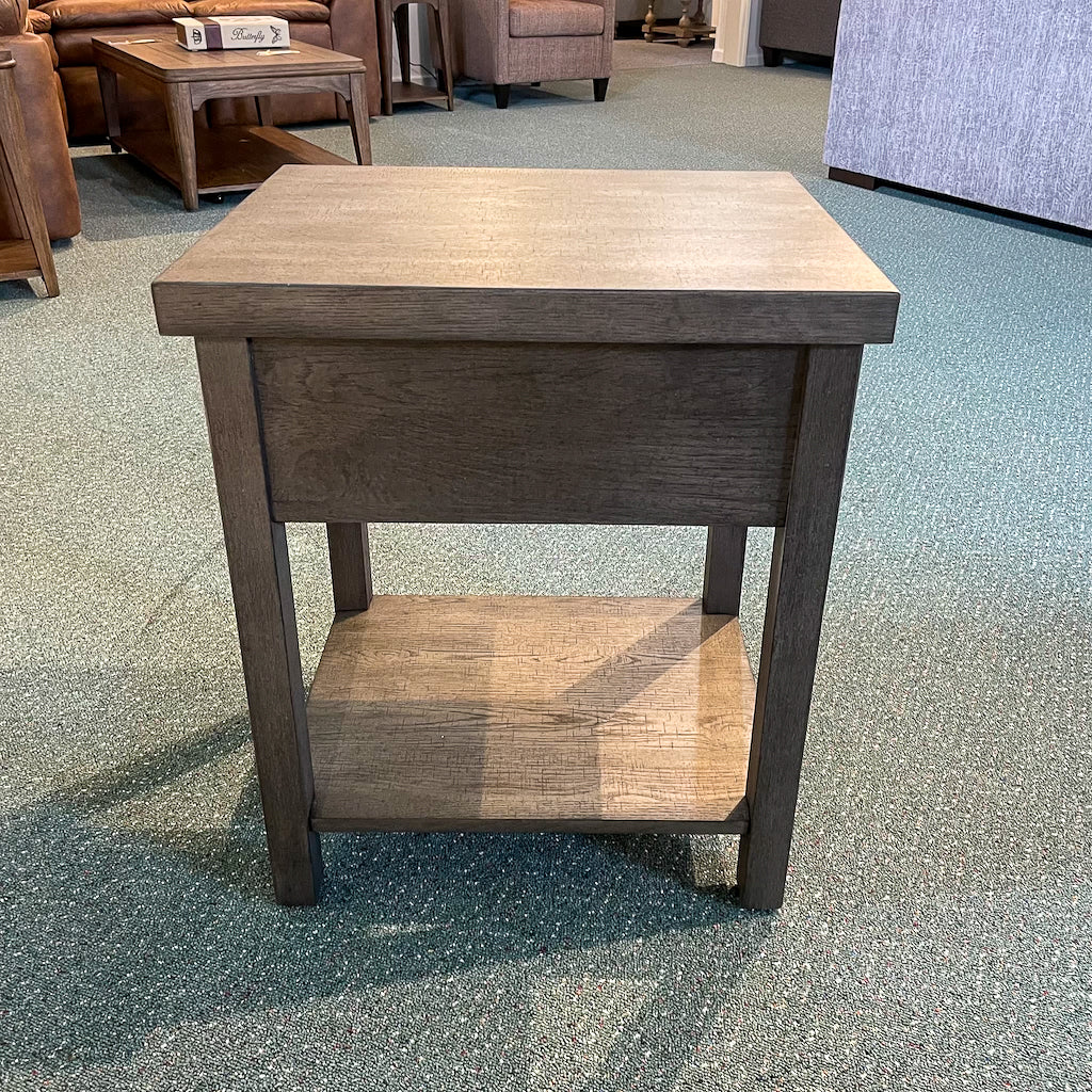 Modern Gray Farmhouse End Table